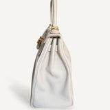 Bolsa Hermès Kelly 28 Togo Beton com Ferragens Douradas