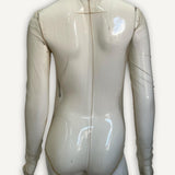 Body Givenchy em Tule Nude com Logo Prateada
