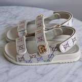 Sandália Gucci Slide GG Crystal