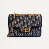 Bolsa Christian Dior Addict Oblique Bag com Ferragens Douradas