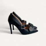 Scarpin Gucci Black Leather Dionysus Pumps