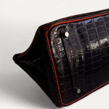 Bolsa Hermès Birkin 35 Crocodile Porosus Shiny Miel Orange com Ferragens Palladium
