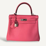 Bolsa Hermès Kelly 25 Swift Rose Confetti com Ferragens Palladium
