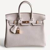 Bolsa Hermès Birkin 25 Togo Craie com Ferragens Gold