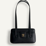 Bolsa Chanel Preppy Coco Long Vanity Bag Preta