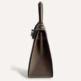 Bolsa Hermès Kelly 25 Epsom Etoupe com Ferragens Palladium