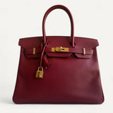 Bolsa Hermès Birkin 30 Rouge Fiv com Ferragens Gold