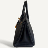 Bolsa Hermès Birkin 25 Togo Black com Ferragens Gold