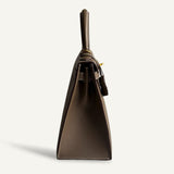 Bolsa Hermès Kelly 28 Epsom Etoupe com Ferragens Gold