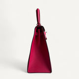 Bolsa Hermès Kelly 25 Epsom Verso Framboise/Prun com Ferragens Gold