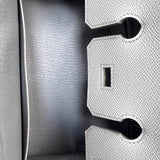 Bolsa Hermès Birkin 25 Epsom Sellier Gris Mouette com Ferragens Palladium