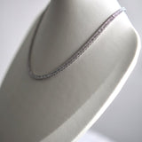 Colar Riviera Baguetes em Ouro Branco com Diamantes