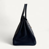 Bolsa Hermès Birkin 35 Noir com Ferragens Palladium