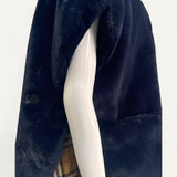 Colete Burberry com Pelos Azul - Tam G