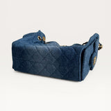 Bolsa Chanel 25 Mini Denim com Ferragens Douradas