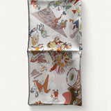 Lenço Hermès 90 Academia Hippica Bleu Azur / Beige Dore / Vert