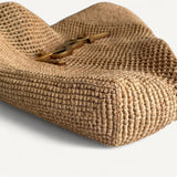 Bolsa Saint Laurent Bolsa Icare Em Ráfia-Bege