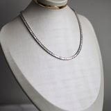 Colar Riviera Baguetes em Ouro Branco com Diamantes