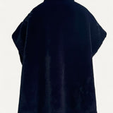 Colete Burberry com Pelos Azul - Tam G