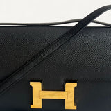 Bolsa Hermès Constance Elan Noir com Ferragens Gold