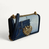 Bolsa Dolce & Gabbana Devotion Medium Patchwork Denim