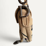 Bolsa Christian Dior Saddle Bege Ferragem Chumbo