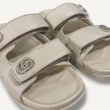 Sandália Gucci Marmont Double G Beige