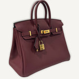 Bolsa Hermès Birkin 25 Togo Rouge H Ghw