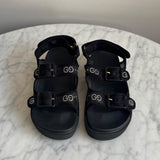 Sandália Gucci GG Logo Mesh Preta