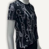 Camiseta Hermès em Algodão Estampada