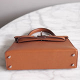 Bolsa Hermès Mini Kelly Epsom Sesame com Ferragens Palladium
