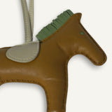 Charm Hermès Rodeo GM Sesam | Vert Criquet | Craie