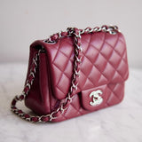 Bolsa Chanel Mini Square Flap Vinho