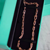 Colar Tiffany Elos G com Diamantes Ouro Rosa