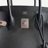 Bolsa Hermès Birkin 35 Epsom Noir com Ferragens Palladium