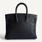 Bolsa Hermès Birkin 25 Togo Black com Ferragens Gold