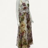 Vestido Dolce & Gabbana com Estampa Floral e Renda