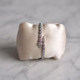 Pulseira Bvlgari Serpenti Viper Ouro Branco 18K Cravejada com Pavê de Diamantes 2.8CT