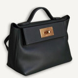 Bolsa Hermès 24/24 Vert Mangrove Grizzly Leather Gold Hardware