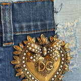 Bolsa Dolce & Gabbana Devotion Medium Patchwork Denim
