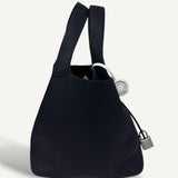 Bolsa Hermès Picotin 18 Clemence Bleu Caban com Ferragens Palladium