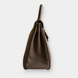 Bolsa Hermés Kelly 35 Togo Etoupe com Ferragens Gold