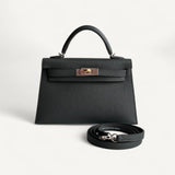 Bolsa Hermès Mini Kelly Vert Mangrove com Ferragens Electrum