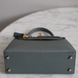 Bolsa Hermès Kelly 25 Epsom Vert Amande com Ferragens Gold