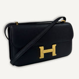 Bolsa Hermès Constance Elan Epsom Noir com Ferragens Gold