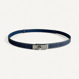 Cinto Hermès Kelly 18 Denim com Ferragens Palladium