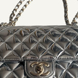 Bolsa Chanel Mirror Backpack w/ Star Coin Calfskin Prata