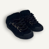 Tênis Dolce & Gababana Preto Low Top Faux Shearling
