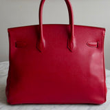 Bolsa Hermès Birkin 35 Epsom Clemence com Ferragens Douradas