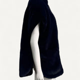 Colete Burberry com Pelos Azul - Tam G